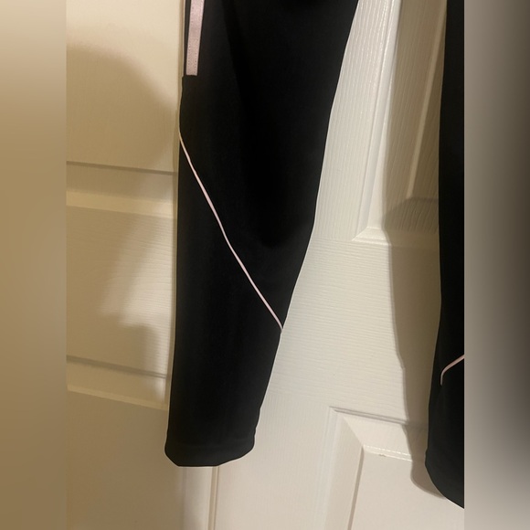 NWOT Adidas Black w/ Clear Pink Stripes Jogger Pants | Women’s M | Model HR7118 - Picture 2 of 4